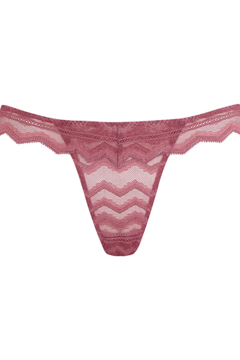 £30 And Under | Sheer Lingerie>Coco de Mer Muse - Margot Brazilian Knicker DeepRose