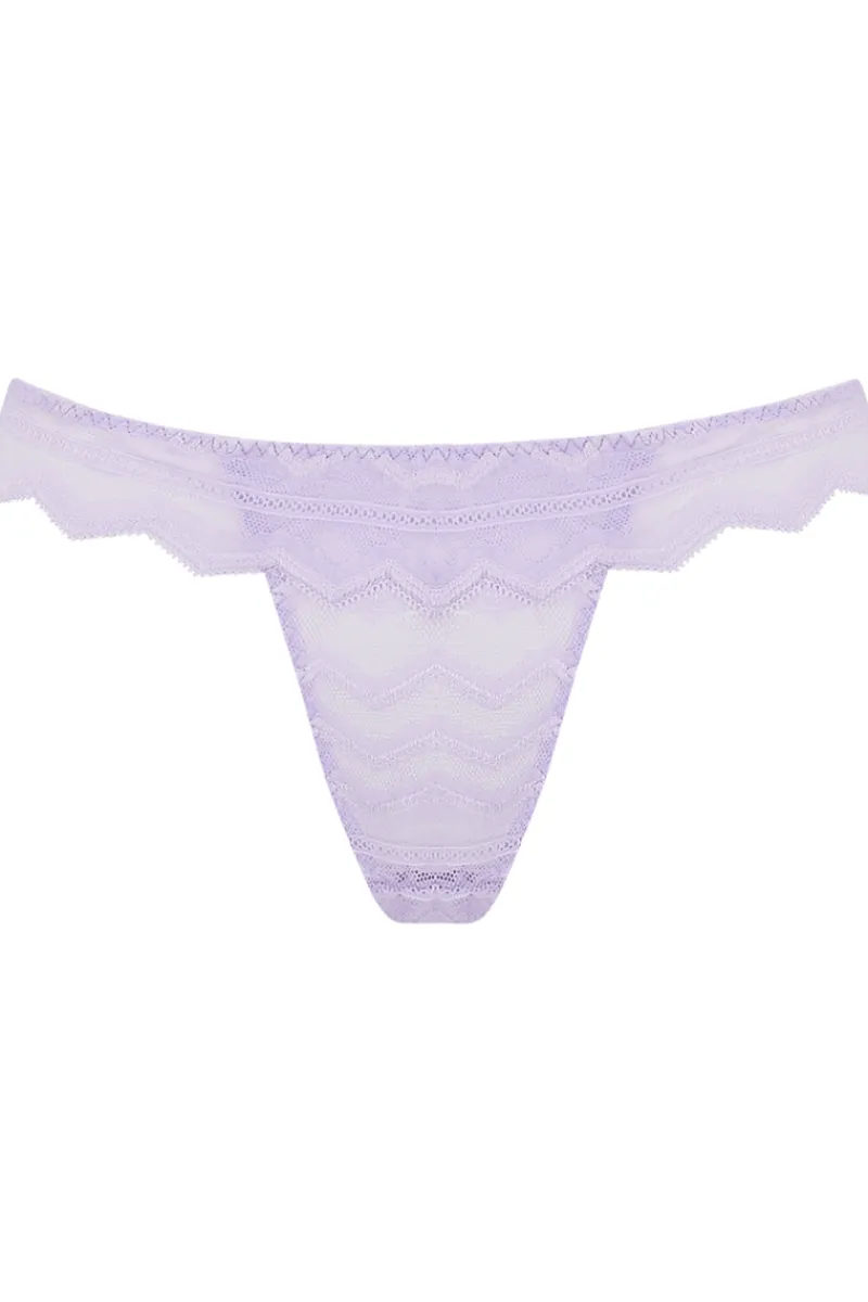 £30 And Under | Briefs>Coco de Mer Muse - Margot Brazilian Knicker, Size L (UK 12-14) Lavender