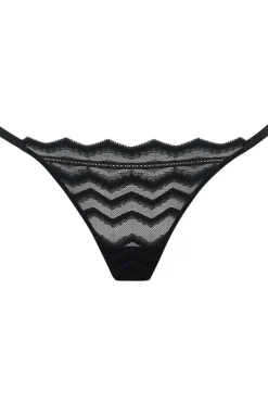£30 And Under | Thongs & G-strings>Coco de Mer Muse - Margot G String in , Size XL (UK 14-16) Black
