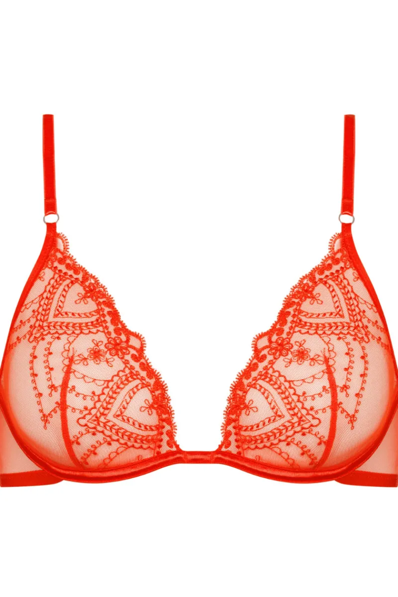 Balconette Bras & Demi Bras | Underwired Bras>Mey Mysterious Underwired Triangle Bra CarnelianOrange