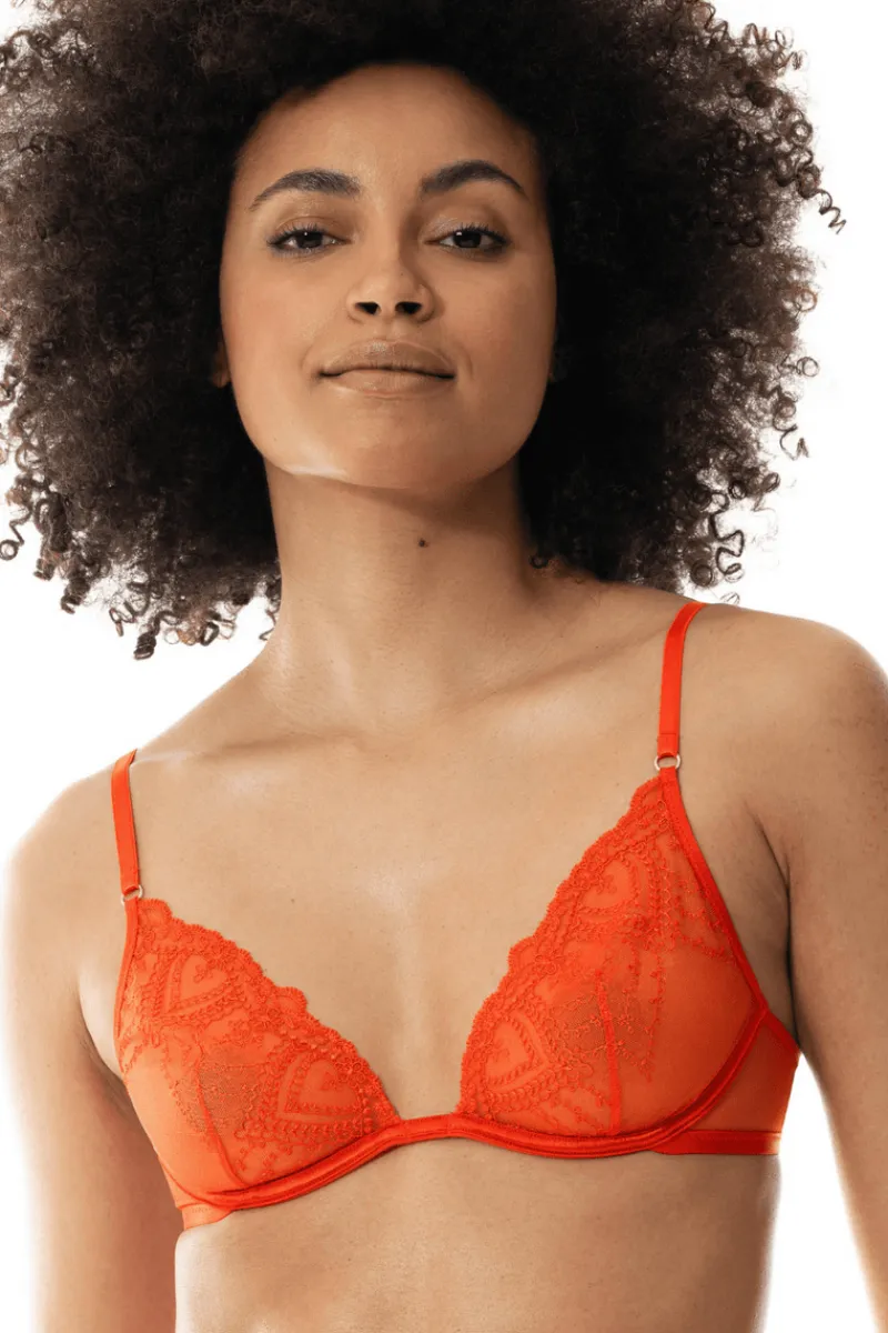 Balconette Bras & Demi Bras | Underwired Bras>Mey Mysterious Underwired Triangle Bra CarnelianOrange