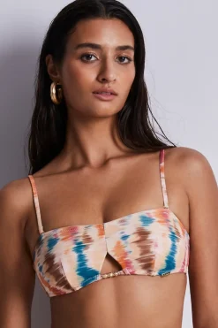 Sexy Lingerie | Luxury French Lingerie>Aubade Mystic Soul Moulded Bandeau Bikini Top Seashell