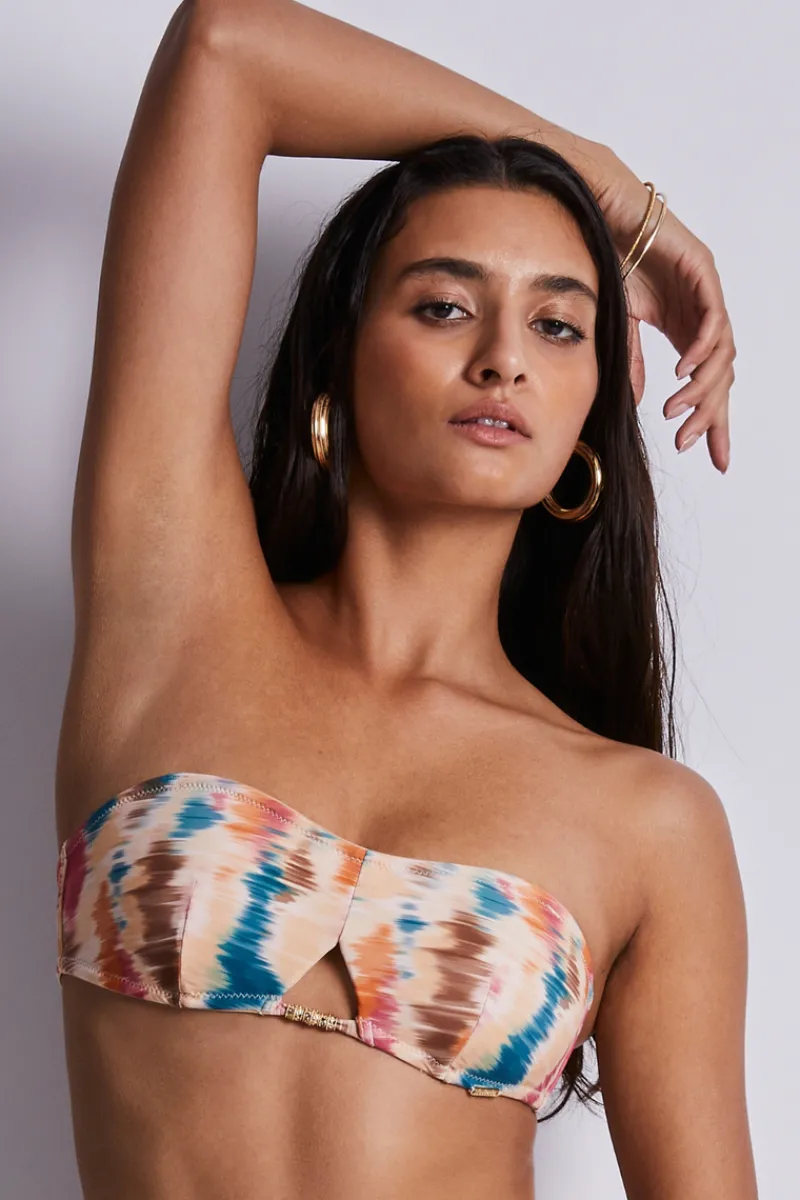Sexy Lingerie | Luxury French Lingerie>Aubade Mystic Soul Moulded Bandeau Bikini Top Seashell