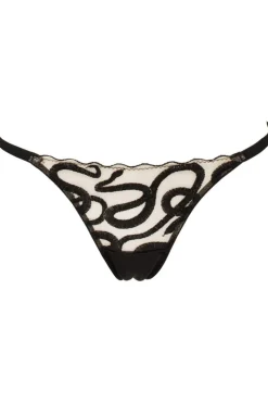 Sheer Lingerie | Briefs>Studio Pia Naga Strap Knicker, M (UK 12-14) Jet