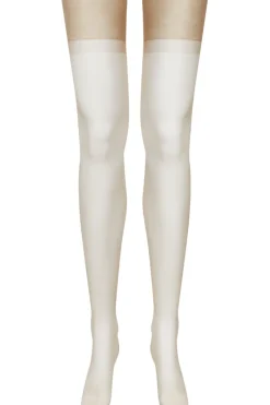 Nylon Stockings | Seamed Stockings>Maison Close Neon Green Seamed Nylon Stockings Nude
