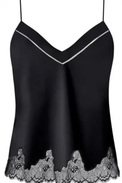Silk Nightwear | Pyjama Tops>Simone Pérèle Nocturne Silk Camisole Black