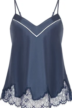 Silk Nightwear | Pyjama Tops>Simone Pérèle Nocturne Silk Camisole Cinder Blue