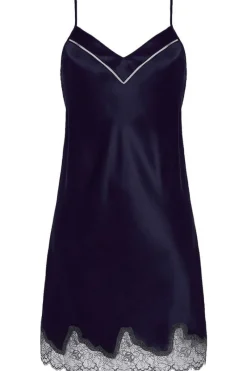 Silk Nightwear | Nighties, Babydolls & Chemises>Simone Pérèle Nocturne Silk Nightdress Midnight, Size 1 (UK 8-10)