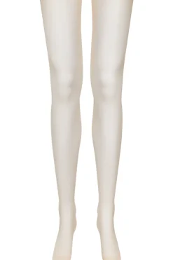 Seamed Stockings | Nude Stockings>Maison Close Nude Cut & Curled Green Seam Stockings 20 Denier