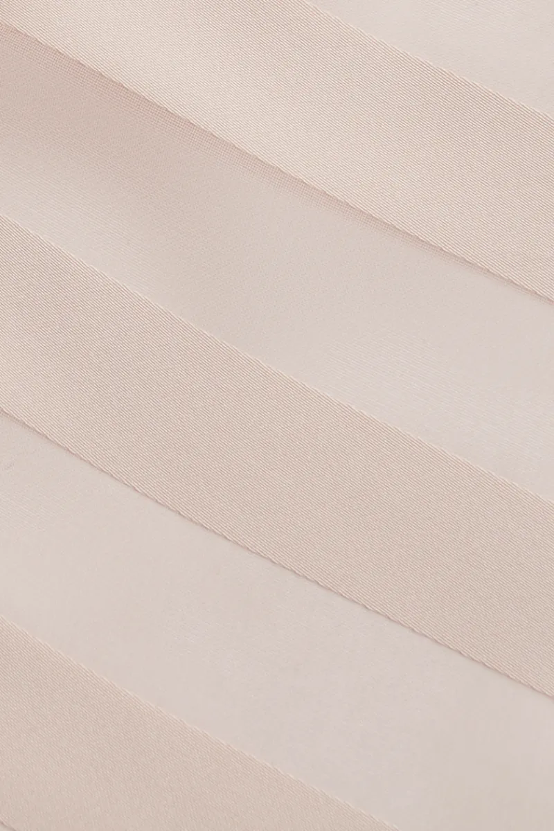 Pyjama Sets | 2 Piece Lingerie Sets>Cadolle Nude Striped Chiffon Nightwear Set NudeStripes