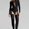 Black Stockings | £30 And Under>Maison Close Opaque Cut & Curled Stockings 70 Denier Black