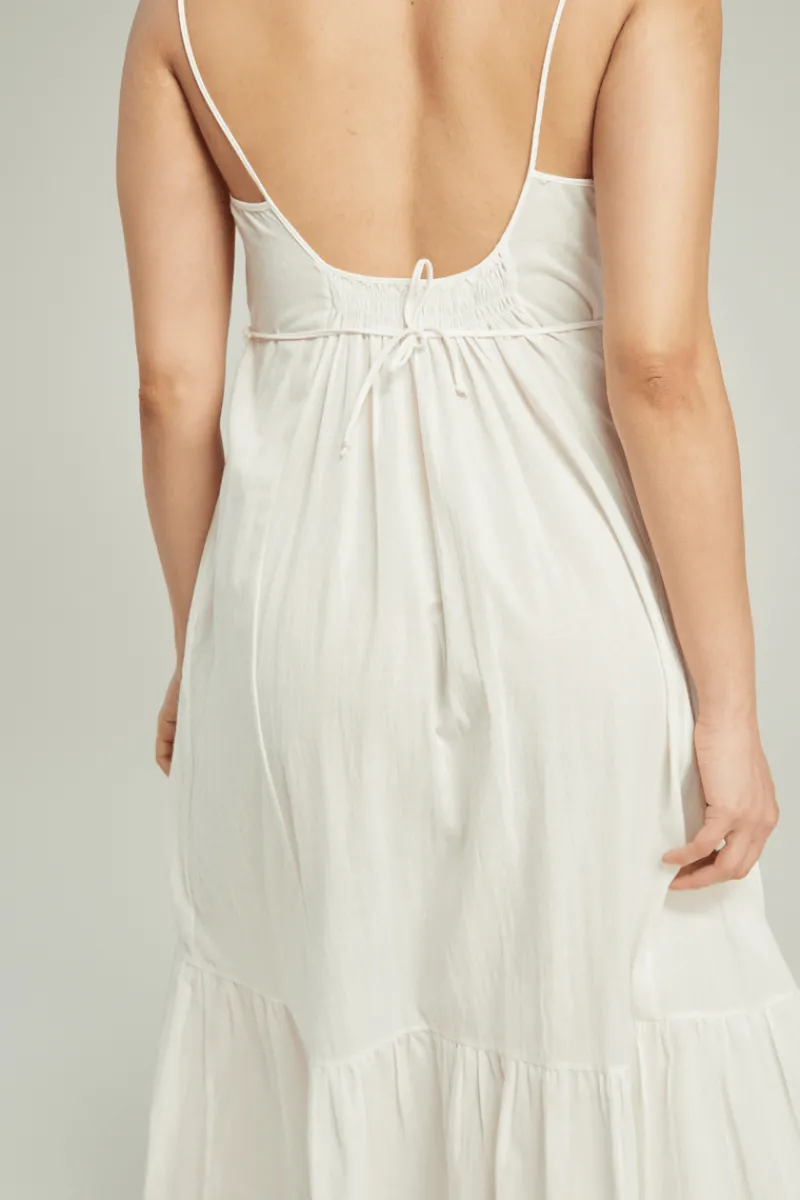 Bridal & Honeymoon Lingerie | Ready To Wear>Nudea Organic Cotton Maxi Trapeze Dress in White