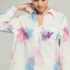 Pyjama Tops | Ready To Wear>Nudea Organic Cotton PJ Shirt in Watercolour