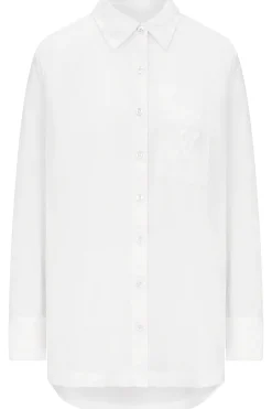 Pyjama Tops | Bridal & Honeymoon Lingerie>Nudea Organic Cotton PJ Shirt in White