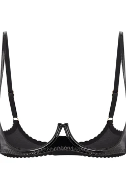 Crotchless Lingerie | Sheer Lingerie>Agent Provocateur Ozella Open Underwired Bra, Size 5 (UK 14) Black