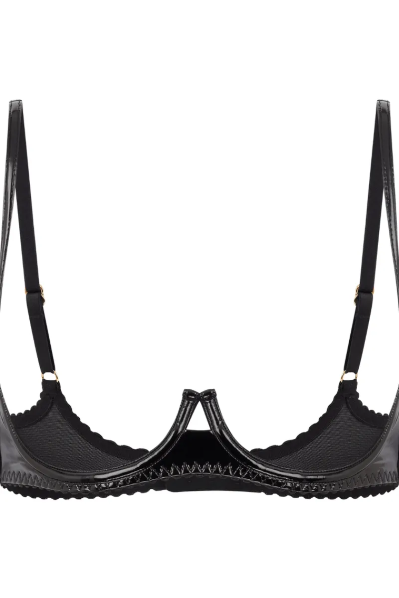 Crotchless Lingerie | Sheer Lingerie>Agent Provocateur Ozella Open Underwired Bra, Size 5 (UK 14) Black
