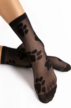£30 And Under | Sheer Lingerie>FiORE Pawpaw Socks 20 Denier in Black