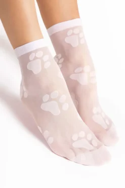 £30 And Under | Sheer Lingerie>FiORE Pawpaw Socks 20 Denier in White