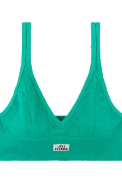 Wireless Bras>Love Stories Posey Unpadded Bralette Green