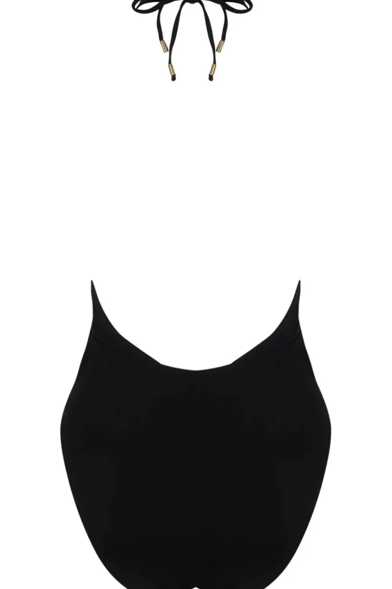 Swimsuits | Sexy Lingerie>Lise Charmel Pure Elegance Seduction Halter Swimsuit in Black