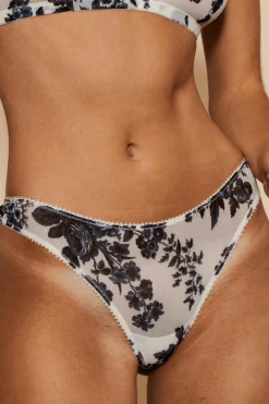 £30 And Under | Thongs & G-strings>Underprotection Rania Thong, Size L (UK 12-14) Black