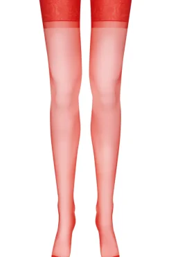 Nylon Stockings | Sheer Stockings>Maison Close Red Nylon Stockings 15 Denier