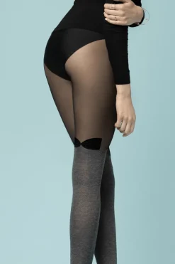 Black Tights | Patterned Tights>FiORE Rendez-Vous Bonbon Tights 30 Denier Melange/Black