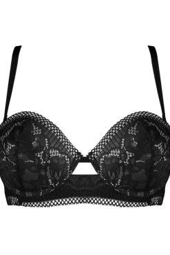 £30 And Under | Balconette Bras & Demi Bras>Jolidon Rock DJ Balconette Bra in Black