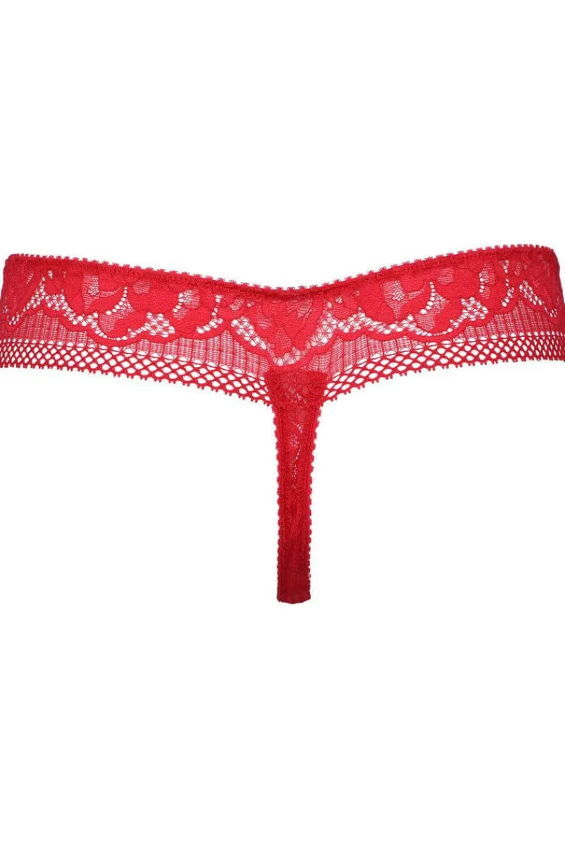 Red Lingerie | £30 And Under>Jolidon Rock DJ Thong Red