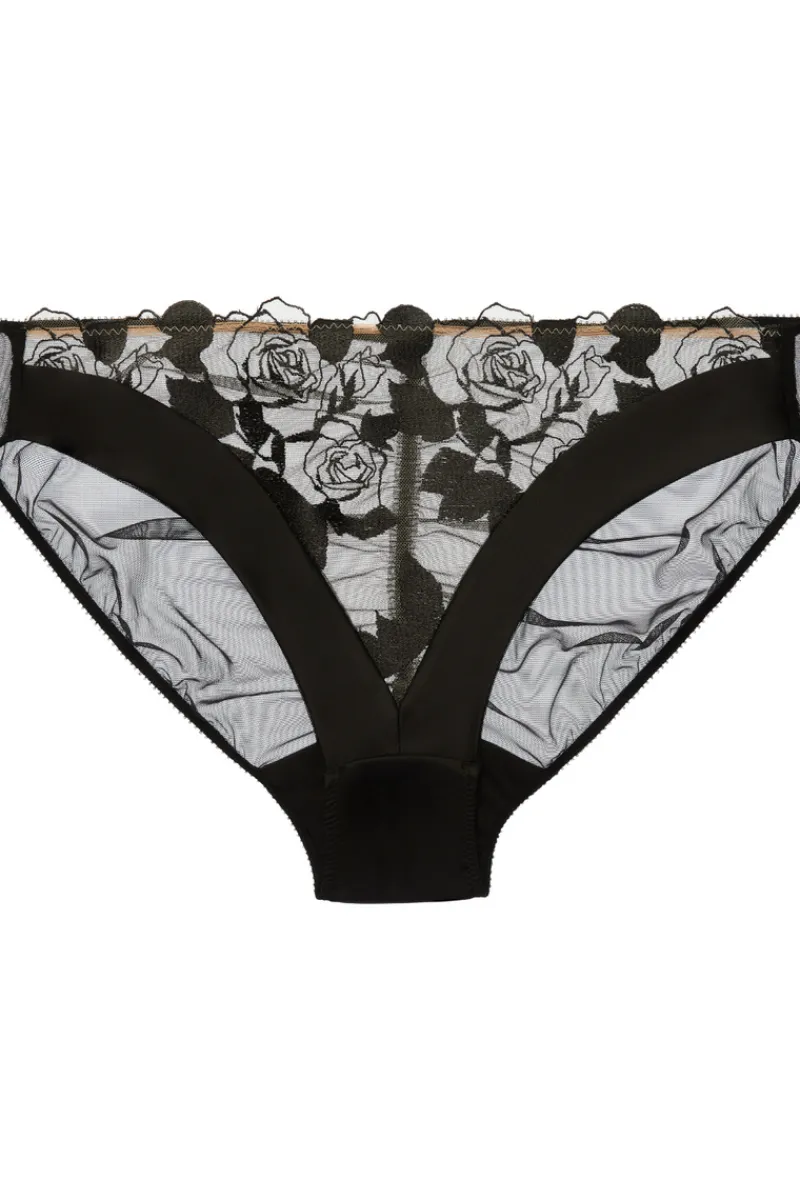 Sheer Lingerie | Briefs>Dita Von Teese Rosabelle Brief in Black