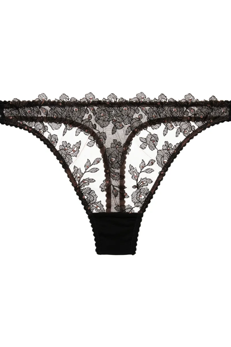 £30 And Under | Sheer Lingerie>Dita Von Teese Rose Glambition Thong Black