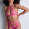 Sexy Lingerie | Luxury French Lingerie>Aubade Rules of Attraction Suspender in Pink
