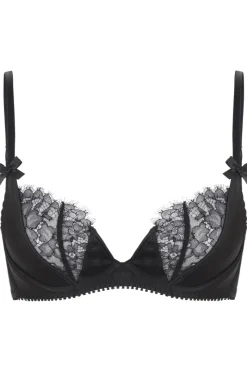 Sheer Lingerie | Balconette Bras & Demi Bras>Agent Provocateur Ryan Balconette Bra Black