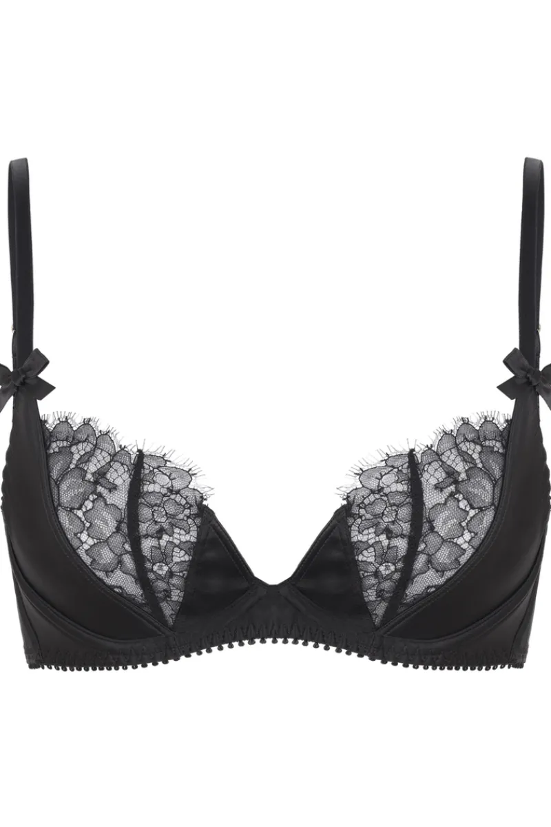 Sheer Lingerie | Balconette Bras & Demi Bras>Agent Provocateur Ryan Balconette Bra Black