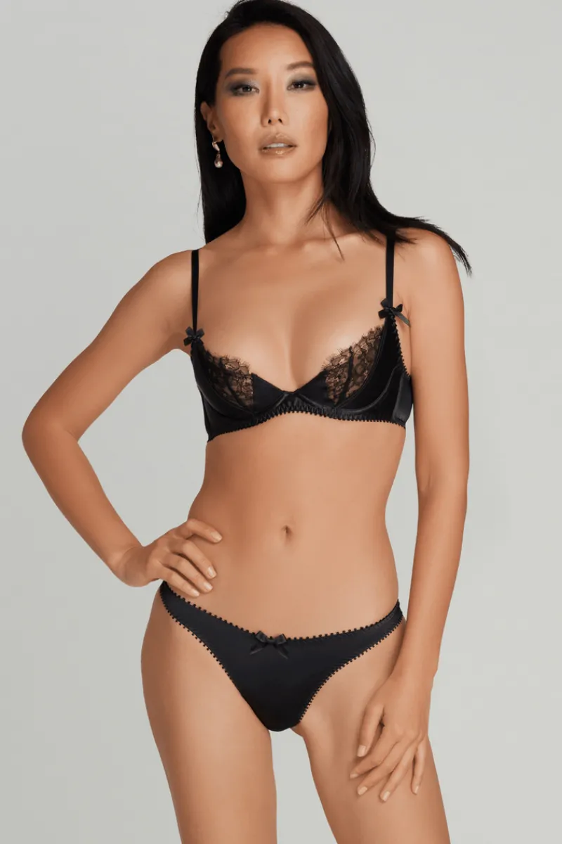Sheer Lingerie | Balconette Bras & Demi Bras>Agent Provocateur Ryan Balconette Bra Black