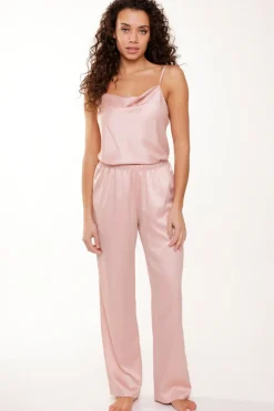 2 Piece Lingerie Sets | Lingerie Sets>Lingadore Satin Cami Top & Pants Pyjama Set Rose Smoke