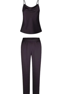 2 Piece Lingerie Sets | Lingerie Sets>Lingadore Satin Cami Top & Pants Pyjama Set Dark Pepper