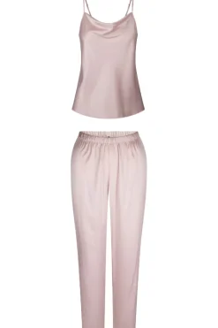 2 Piece Lingerie Sets | Lingerie Sets>Lingadore Satin Cami Top & Pants Pyjama Set Rose Smoke
