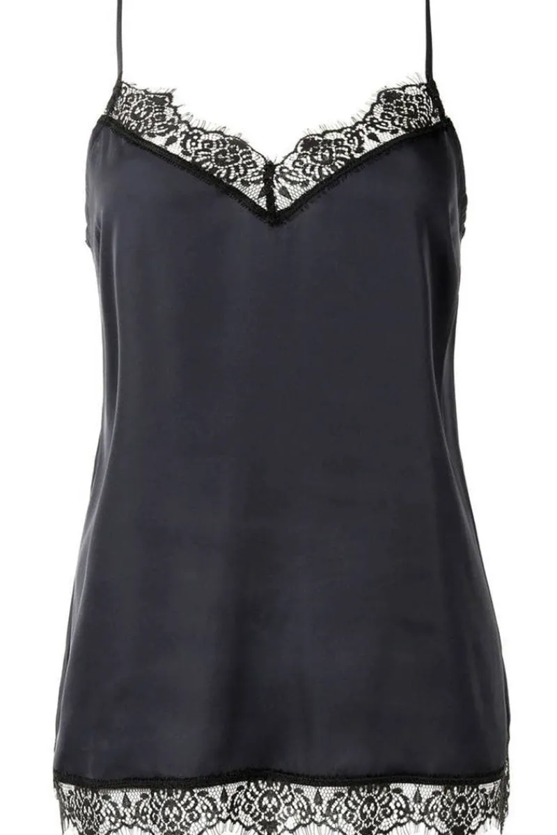 Pyjama Tops | Luxury French Lingerie>Simone Pérèle Satin Secrets Camisole Full Moon