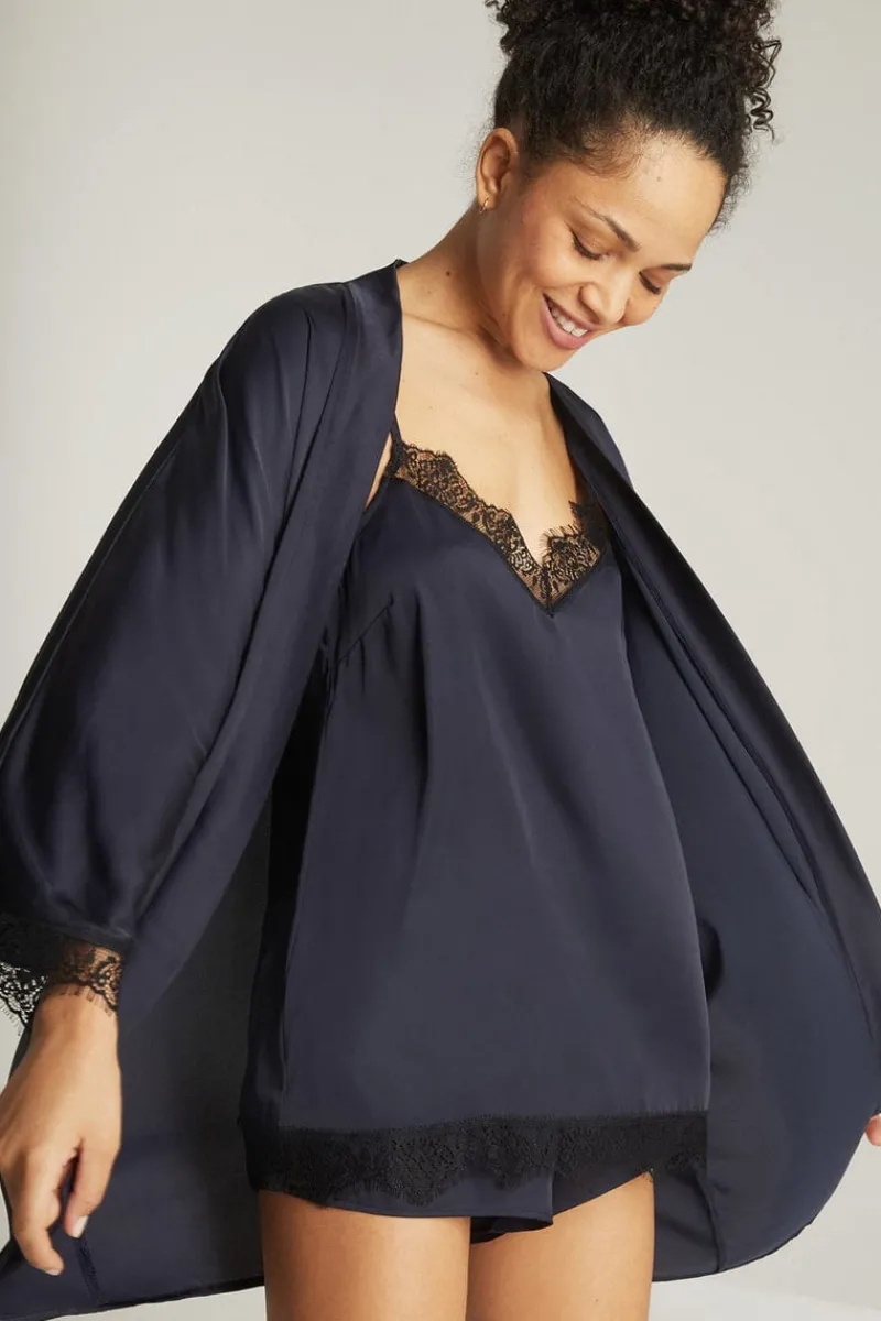 Pyjama Tops | Luxury French Lingerie>Simone Pérèle Satin Secrets Camisole Full Moon