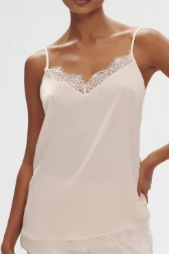 Pyjama Tops | Bridal & Honeymoon Lingerie>Simone Pérèle Satin Secrets Camisole Rose Sakura