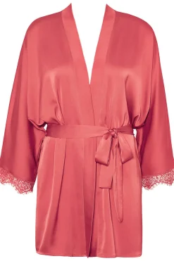 Kimonos & Robes | Mother's Day>Simone Pérèle Satin Secrets Kimono in Quartz Pink