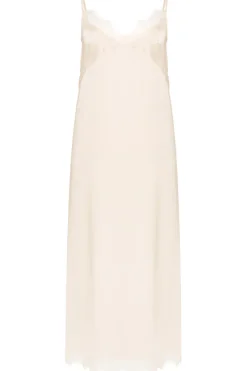 Nighties, Babydolls & Chemises | Bridal & Honeymoon Lingerie>Simone Pérèle Satin Secrets Long Nightdress in Rose Sakura, Size 1 (UK 8-10)
