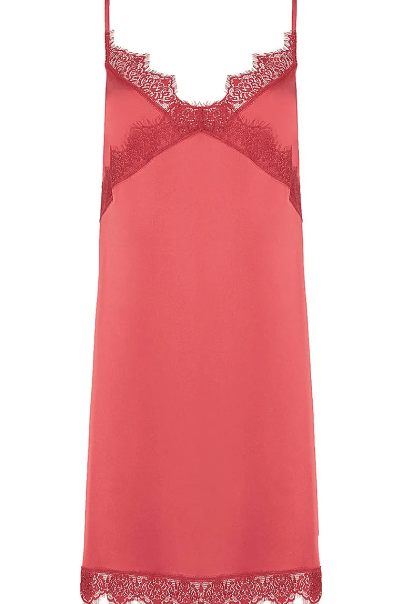 Nighties, Babydolls & Chemises | Mother's Day>Simone Pérèle Satin Secrets Nightdress Quartz Pink