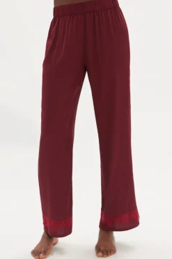 Pyjama Pants & Shorts | Red Lingerie>Simone Pérèle Satin Secrets Pants in Spinel Red SpinelRed