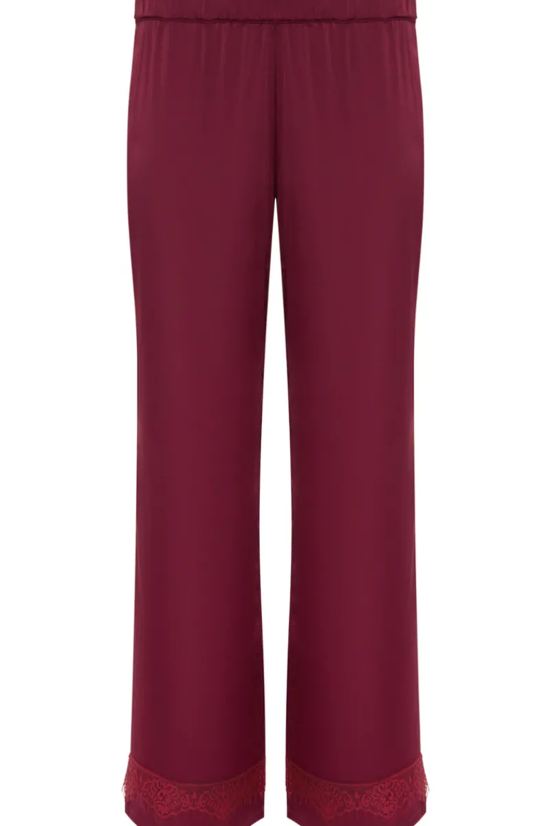 Pyjama Pants & Shorts | Red Lingerie>Simone Pérèle Satin Secrets Pants in Spinel Red SpinelRed