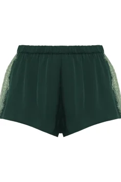 Pyjama Pants & Shorts | Luxury French Lingerie>Simone Pérèle Satin Secrets Short Kolsai Green
