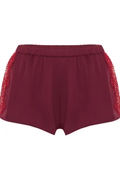 Pyjama Pants & Shorts | Red Lingerie>Simone Pérèle Satin Secrets Short Spinel Red
