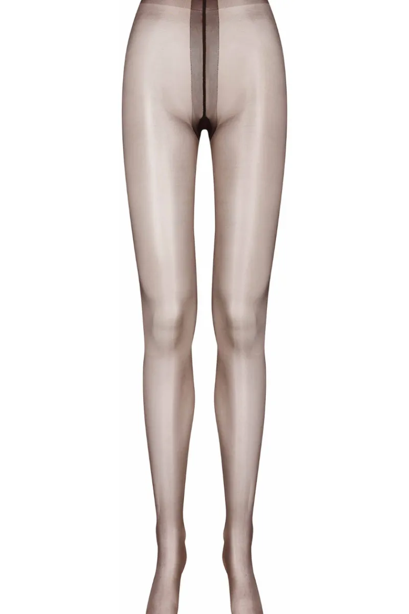 £30 And Under | Sexy Lingerie>Maison Close Satin Tights 10 Denier Brown