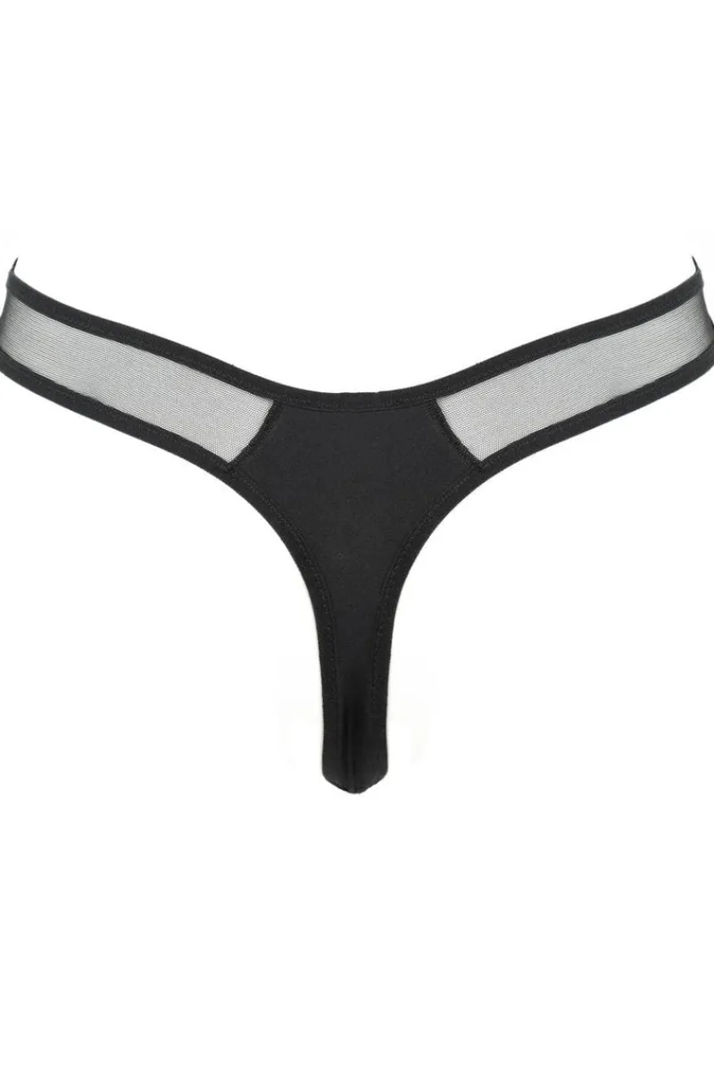 £30 And Under | Thongs & G-strings>Jolidon Savage Love Thong, Size XL (UK 14) Black